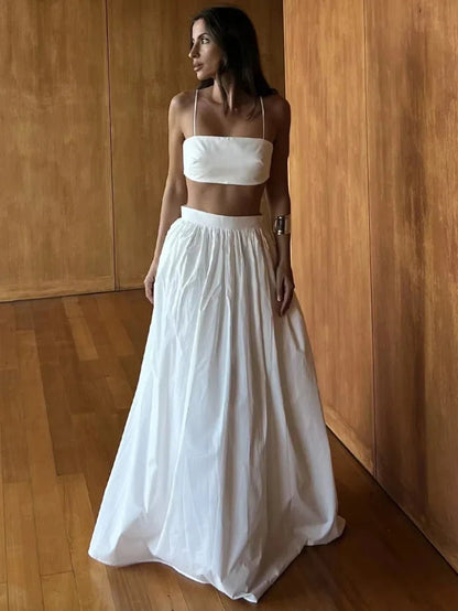 SOKYND Diandra Strappy Crop Top Two-Piece Set Matching SetsSOKYND-038871-WHI-XS-62039WhiteXS