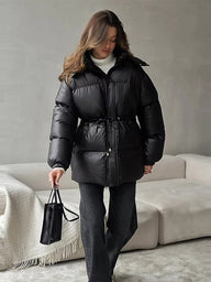 Dorothy Kapuzen-Pufferjacke mit Kordelzug