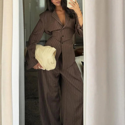 SOKYND Dorothy Pinstripe Pant Suit Matching SetsIP1774219786677015835PantsXS