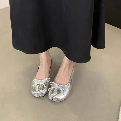 SOKYND Elena Slip - On Ballet Flats ShoesSilver36