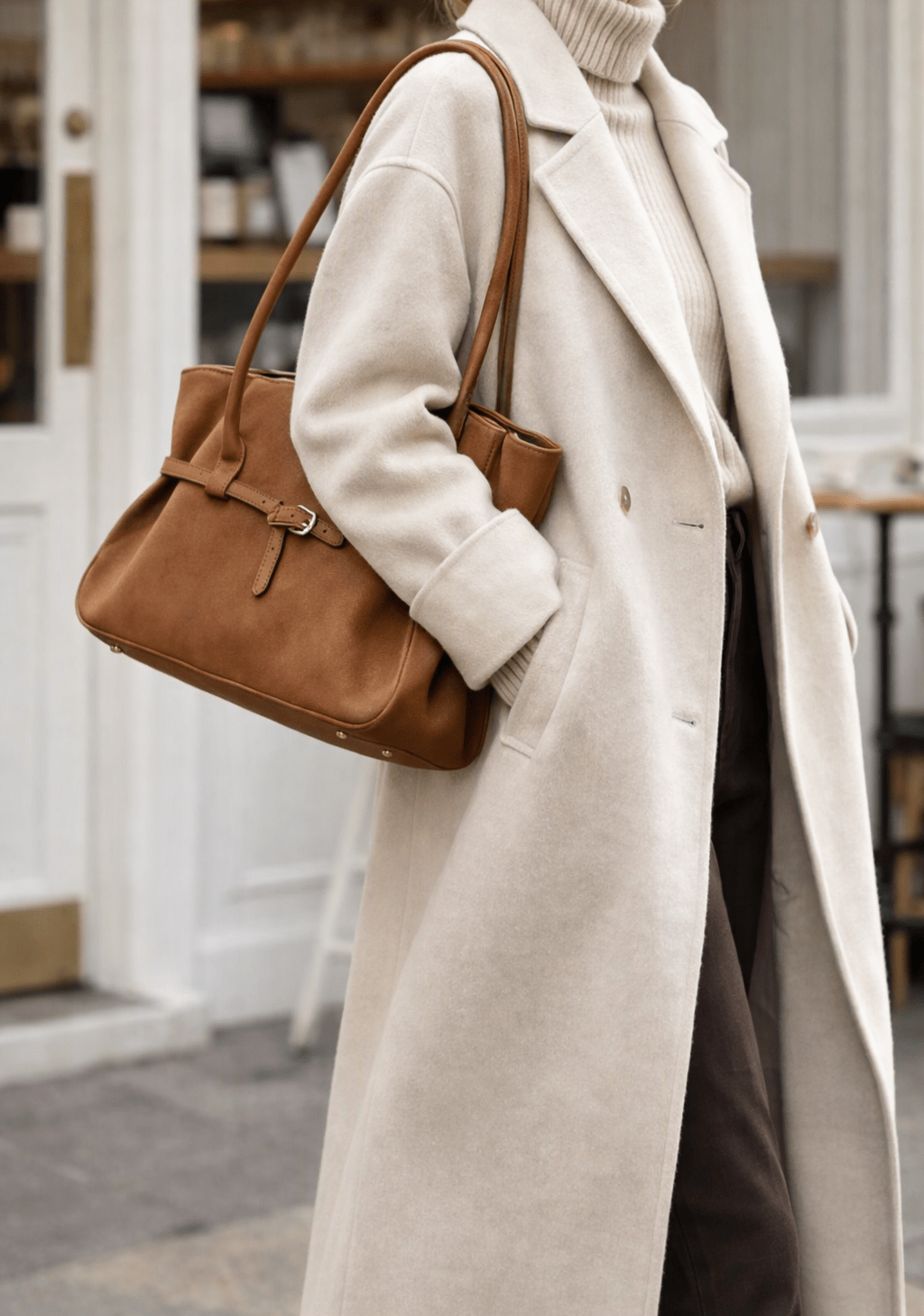 SOKYND Ellie Belted Tote Bag BagSOKYND-748695-BRO-OS-05815Brown