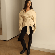 Elona Gürteltuchkurztrenchcoat