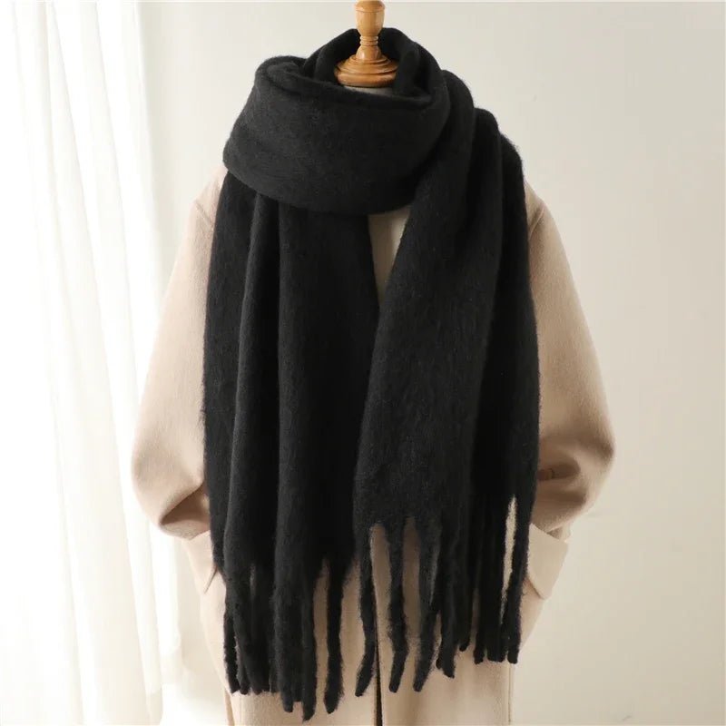 SOKYND Emilia Tasseled Winter Scarf AccessoriesSOKYND-388311-BLA-OS-71703Black