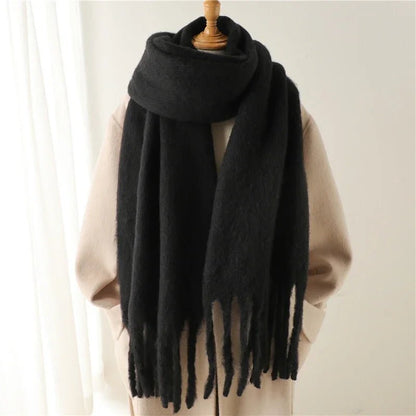 SOKYND Emilia Tasseled Winter Scarf AccessoriesSOKYND-388311-BLA-OS-71703Black