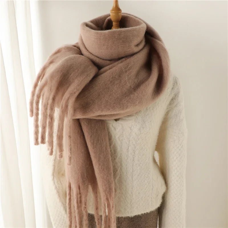SOKYND Emilia Tasseled Winter Scarf AccessoriesSOKYND-388311-WHI-OS-38935White