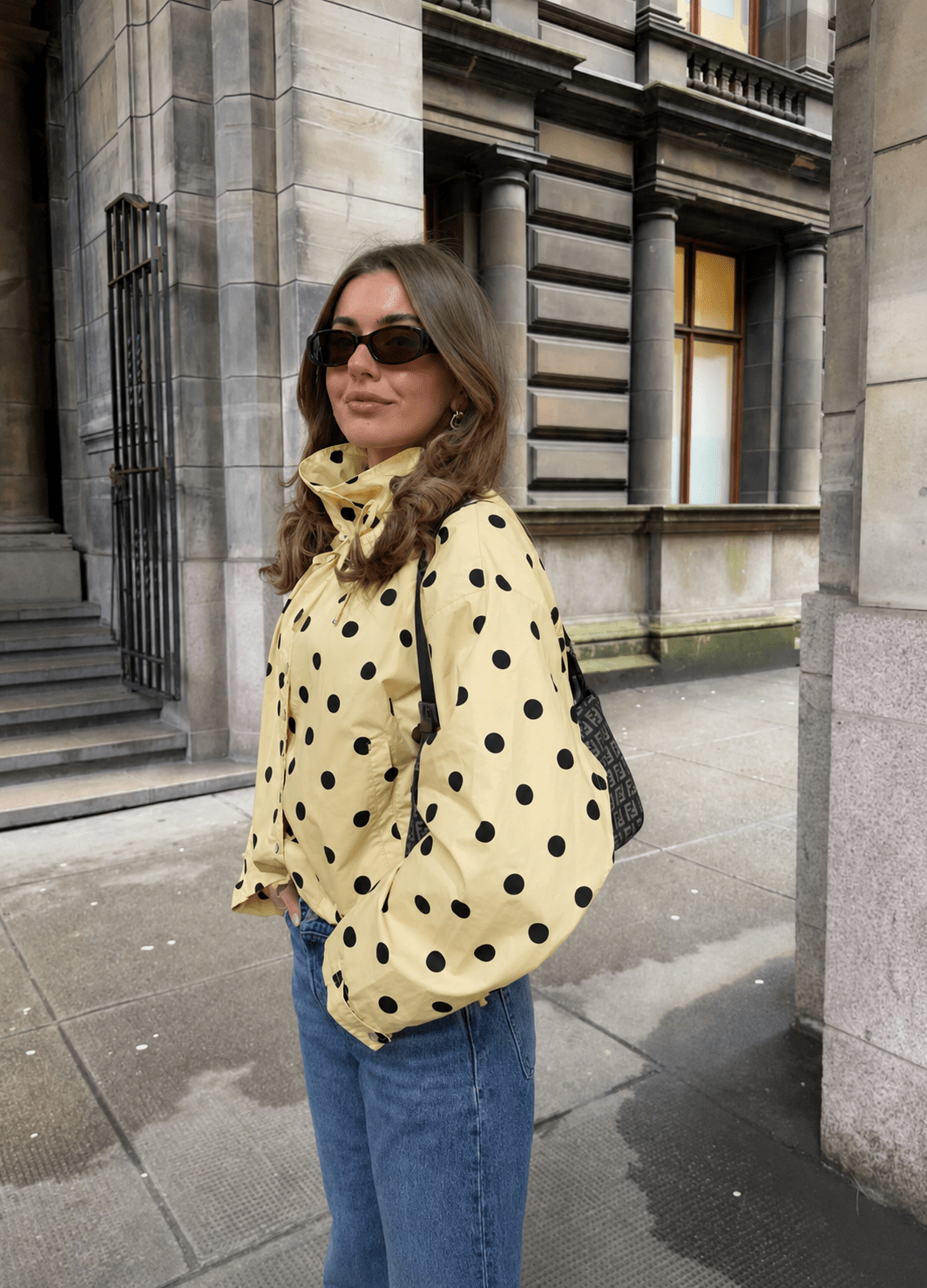 SOKYND Emily Drawstring Polka Dot Jacket JacketSOKYND-922007-YEL-XS-28567YellowXS