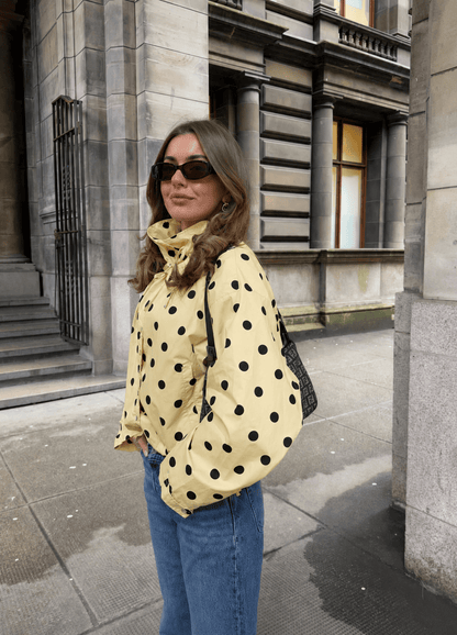 SOKYND Emily Drawstring Polka Dot Jacket JacketSOKYND-922007-YEL-XS-28567YellowXS