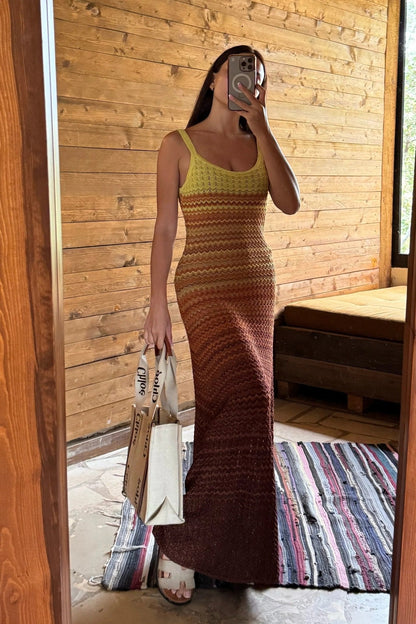 SOKYND Emma Sunset Knit Maxi Dress DressSOKYND-479127-M-OS-17783M