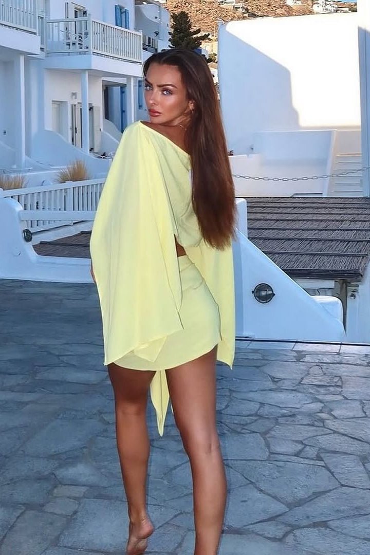 SOKYND Esmeralda Off - Shoulder Draped Two - Piece Set Matching Setsrx1772580086487501283YellowS