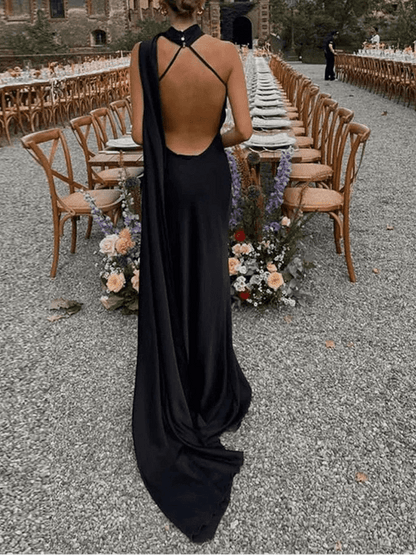 SOKYND Felicity Satin Ribbon Backless Evening Gown DressesSOKYND-301783-BLA-S-49975BlackS
