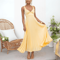Vestido Maxi Plissado Fluido Fenella