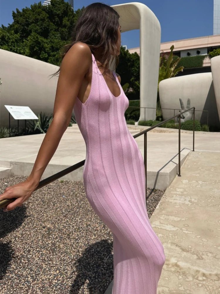SOKYND Freya Backless Maxi Dress Dressesmj1774219786684966874PinkM