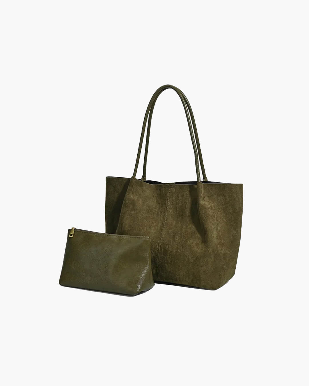 SOKYND Gina Suede Tote with Pouch BagSOKYND-414231-GRE-OS-77591Green