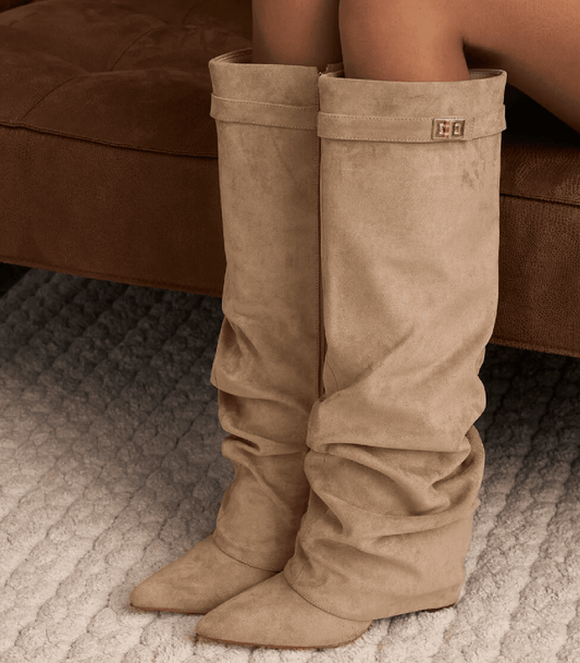 Gloria Slouchy Faux Suede Knee High Boots