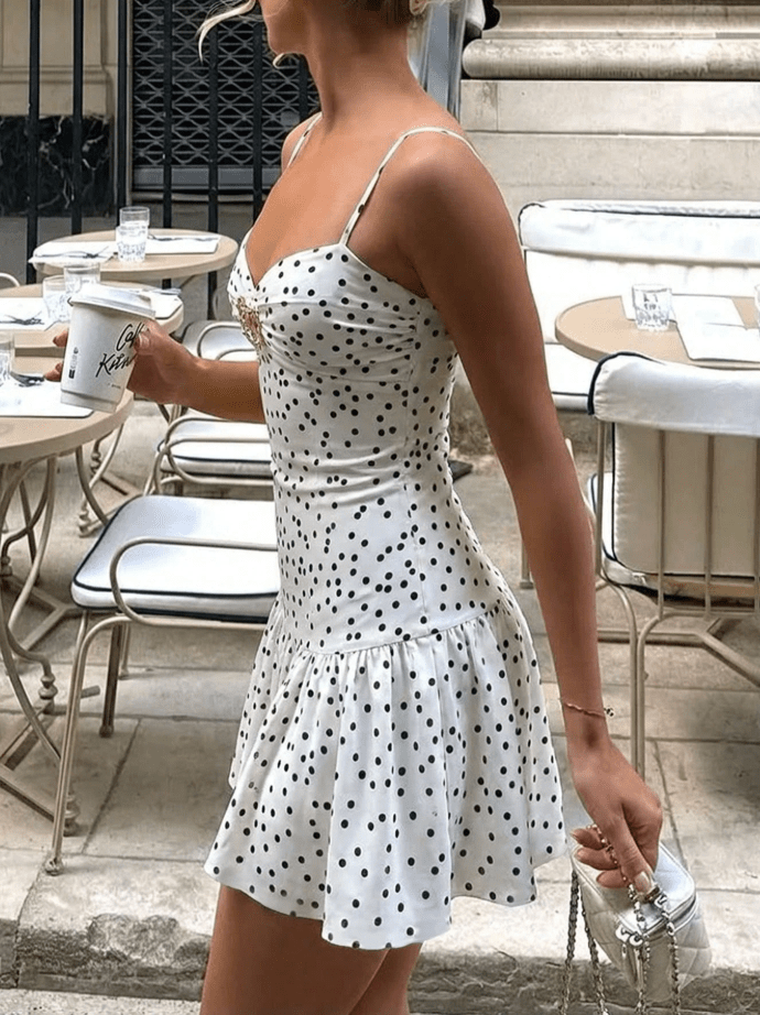 SOKYND Grace Polka Dot Mini Dress DressSOKYND-689943-L-OS-73335L