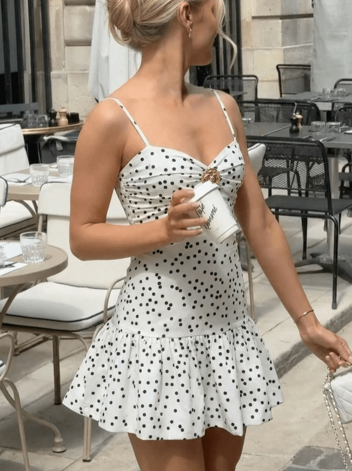 SOKYND Grace Polka Dot Mini Dress DressSOKYND-689943-M-OS-40567M
