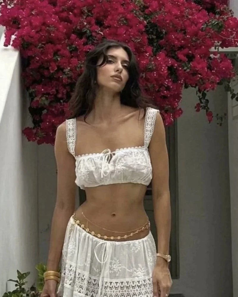 SOKYND Hanna Bohemian Crop Top Maxi Skirt Set Matching SetsSOKYND-968215-STR-M-93143StrapM