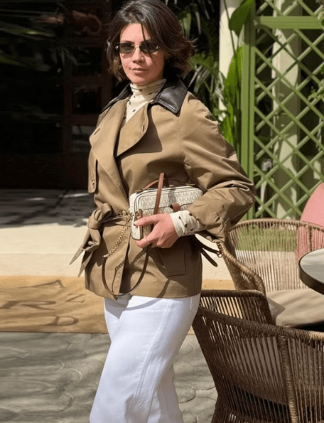 SOKYND Hanna Contrast Collar Belted Trench Coat CoatSOKYND-326167-L-OS-37559L