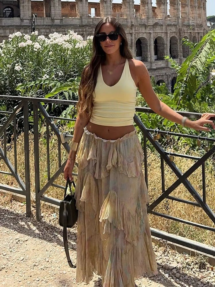 SOKYND Hannah Tiered Boho Maxi Skirt SkirtSOKYND-910295-M-OS-74775M
