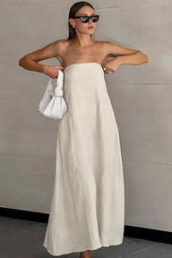 Vestido maxi sin tirantes y sin espalda Hannelore