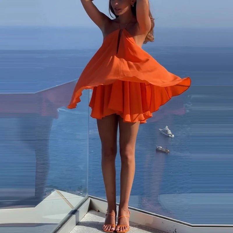 SOKYND Harper Halter Mini Dress DressSOKYND-818775-ORA-XS-30903OrangeXS