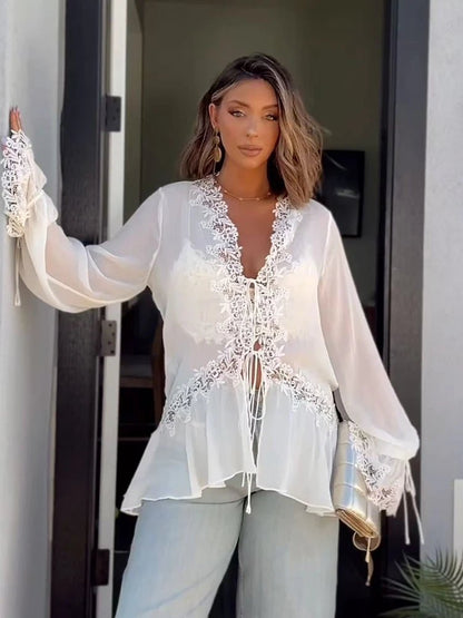 SOKYND Imogen Lace Cardigan Top CardiganSOKYND-172439-S-OS-82647S