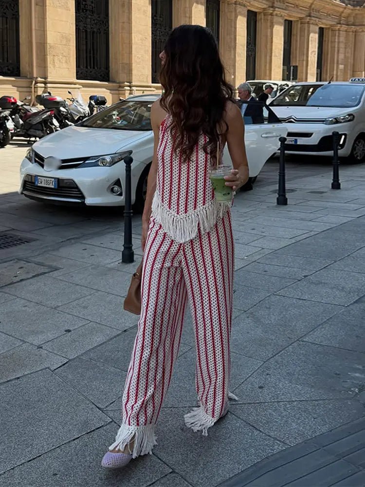 SOKYND Isabel Striped Fringe Two-Piece Set Matching SetsSOKYND-625879-L-OS-87383L