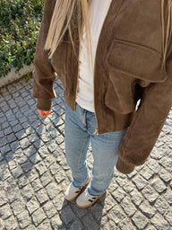 Kelly. Bomber in finto suede