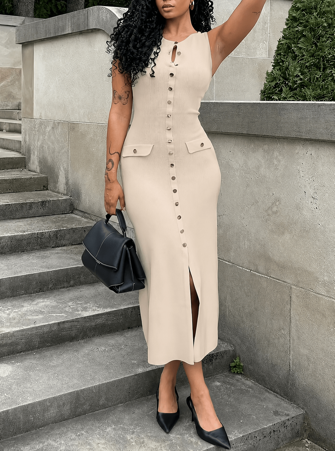 SOKYND Janna Maxi Dress DressSOKYND-283031-BEI-S-93687BeigeS