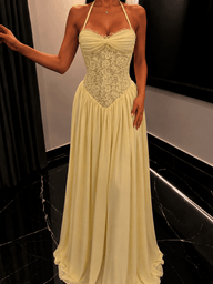 Jeanna Halter Corsé Vestido Maxi