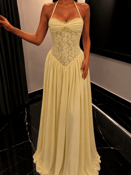 Jeanna Halter Corset Robe Maxi
