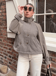 Jenny Karierter Trenchcoat