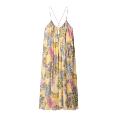 SOKYND Jesse Floral Chiffon Cami Dress DressSOKYND-618263-YEL-M-14807YellowM