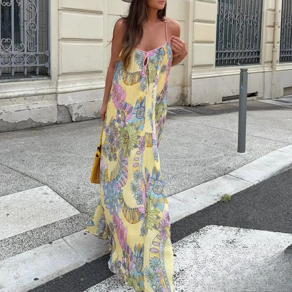 SOKYND Jesse Floral Chiffon Cami Dress DressSOKYND-618263-YEL-S-82039YellowS