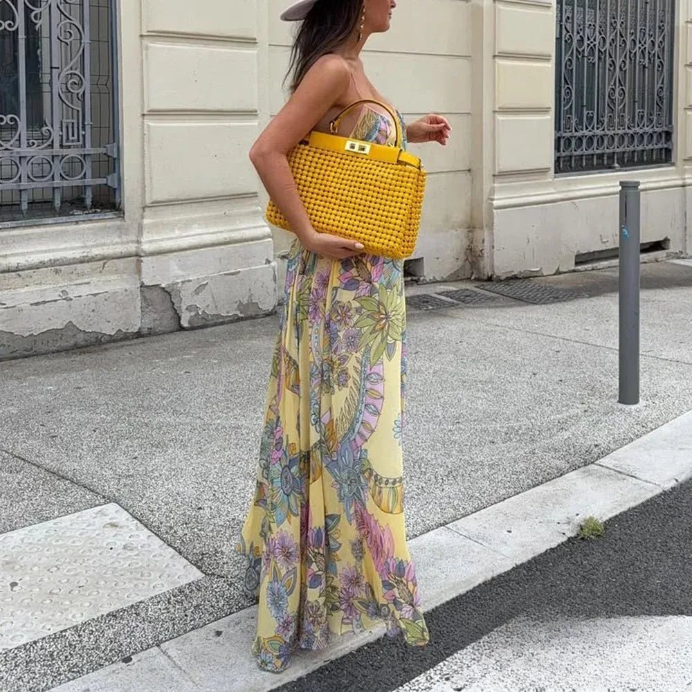 SOKYND Jesse Floral Chiffon Cami Dress DressSOKYND-618263-YEL-S-82039YellowS