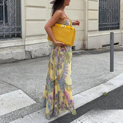SOKYND Jesse Floral Chiffon Cami Dress DressSOKYND-618263-YEL-S-82039YellowS