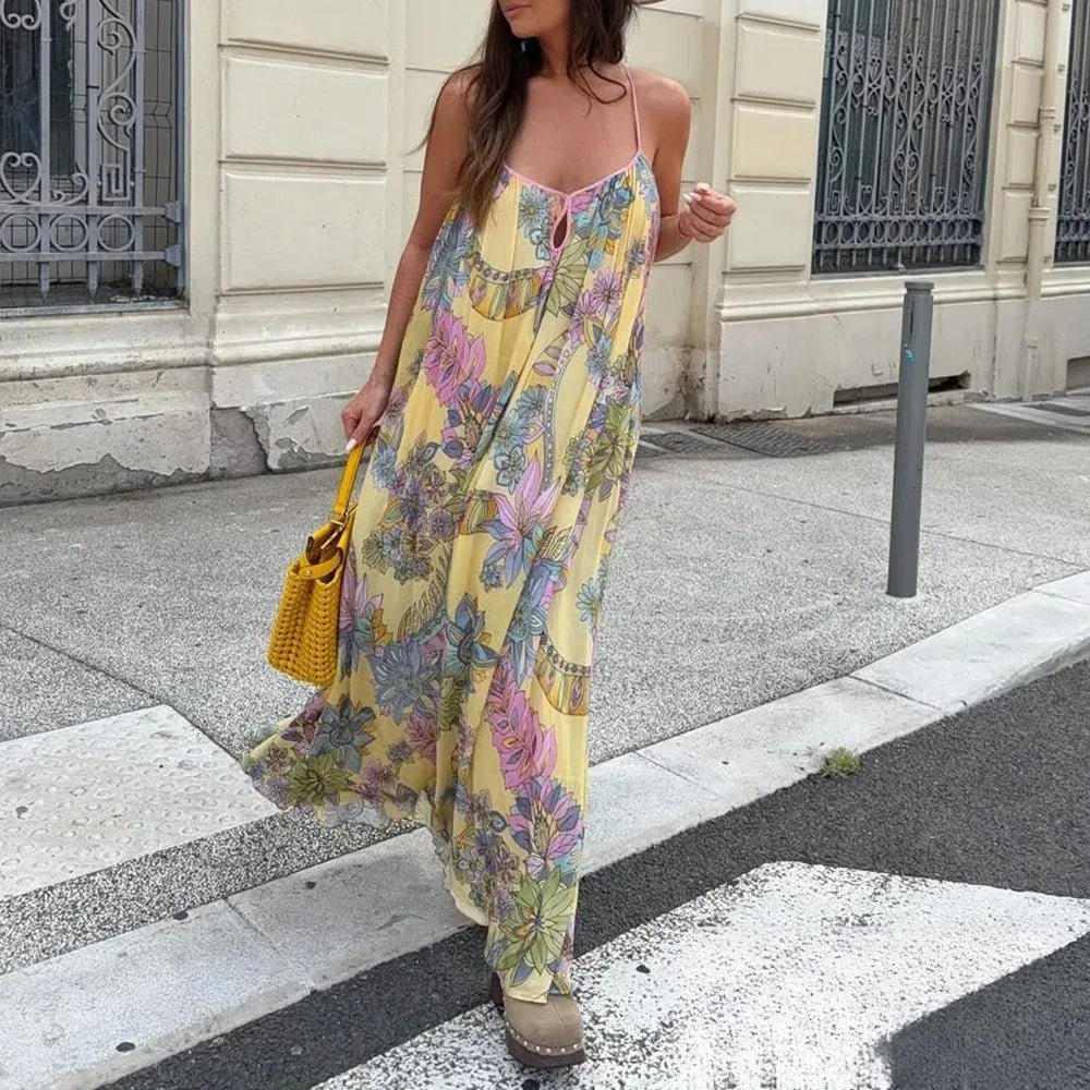 SOKYND Jesse Floral Chiffon Cami Dress DressSOKYND-618263-YEL-XS-49271YellowXS