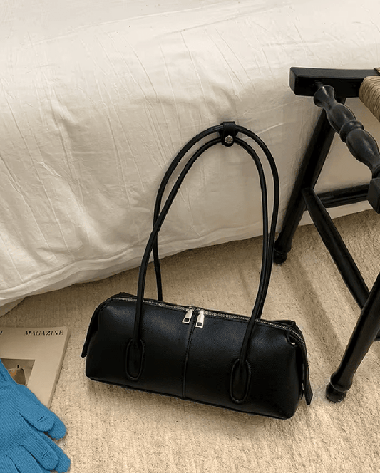 Jessica Zylindrische Leder-Schultertasche