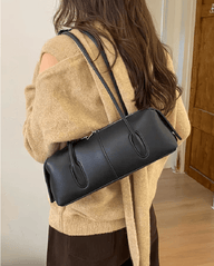 Bolso de hombro cilíndrico Jessica en piel