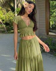Completo Juliana in pizzo e chiffon