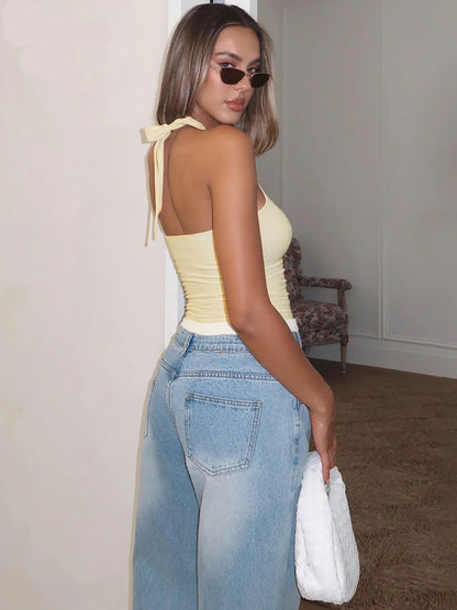 SOKYND Julie Backless Bandage Crop Top TopSOKYND-565847-BEI-S-61495BeigeS