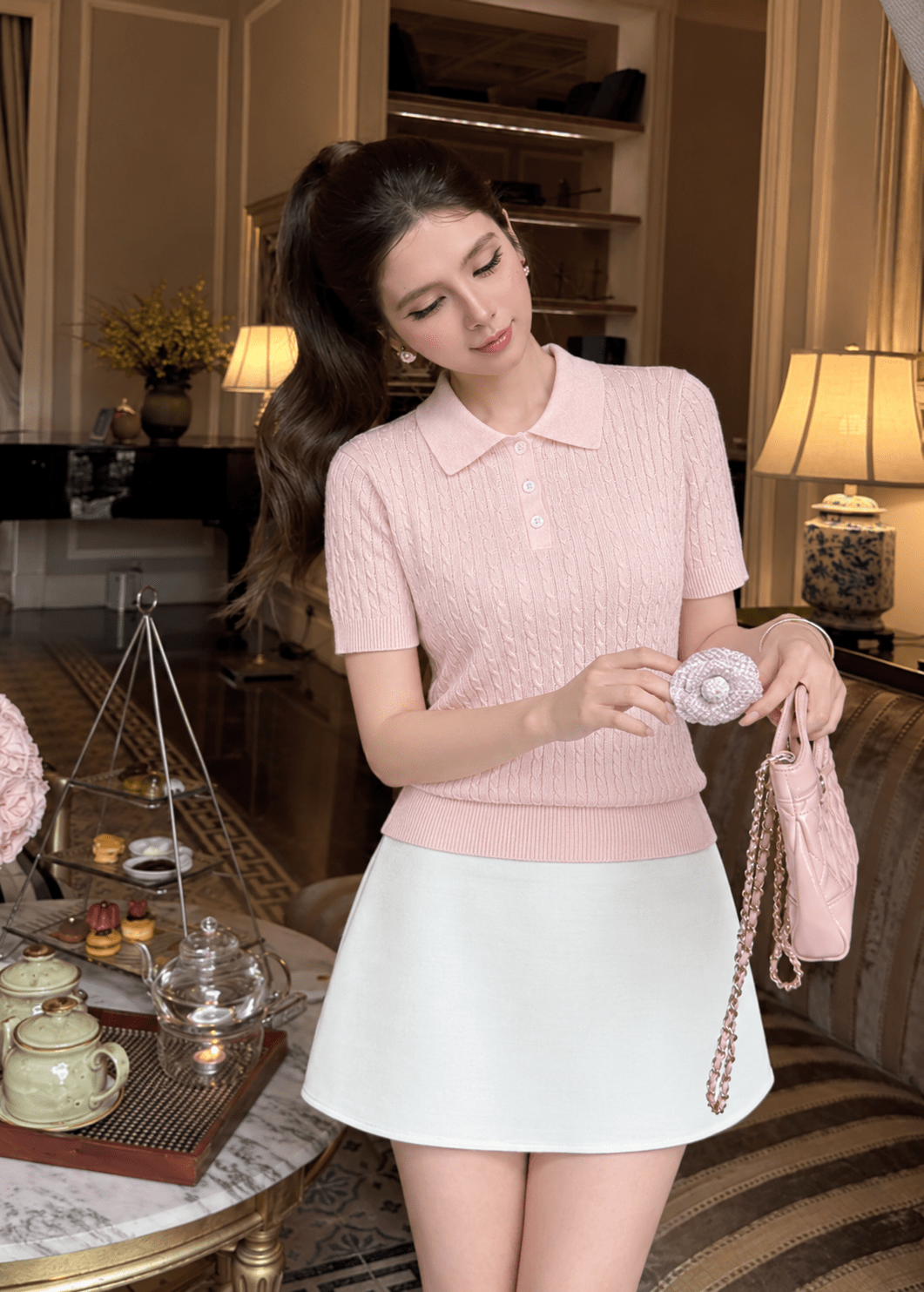 SOKYND Juliet Knitted Polo Top TopsSOKYND-664023-L-OS-57143L