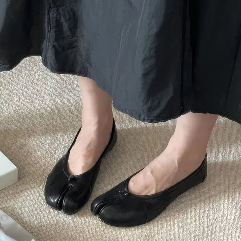 SOKYND Kaira Split - Toe Leather Mules ShoesBlack38