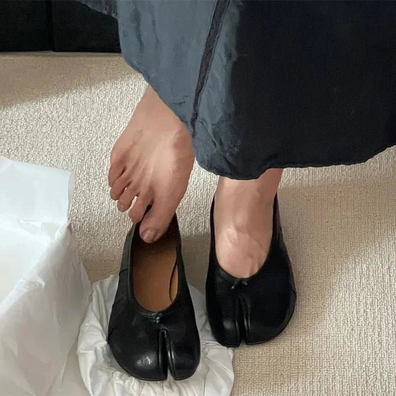 SOKYND Kaira Split - Toe Leather Mules ShoesBlack40