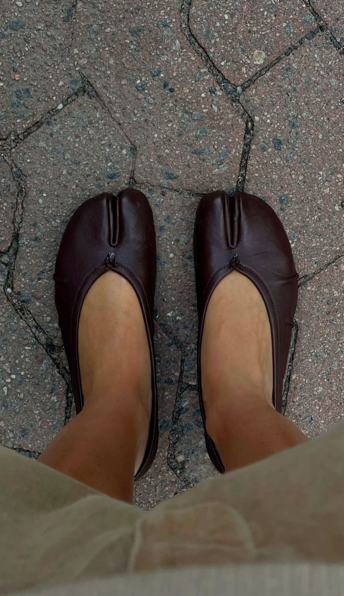 SOKYND Kaira Split - Toe Leather Mules ShoesBrown35