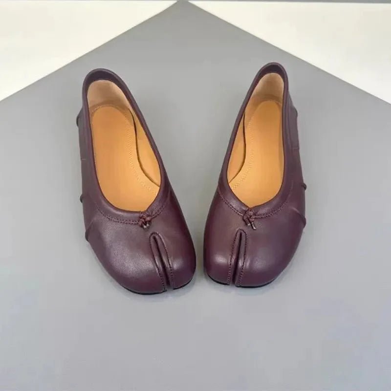 SOKYND Kaira Split - Toe Leather Mules ShoesBrown39