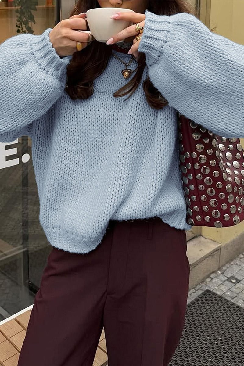 SOKYND Katie Crew Neck Layering Sweater SweaterSOKYND-960023-BLU-S-39479BlueOne Size