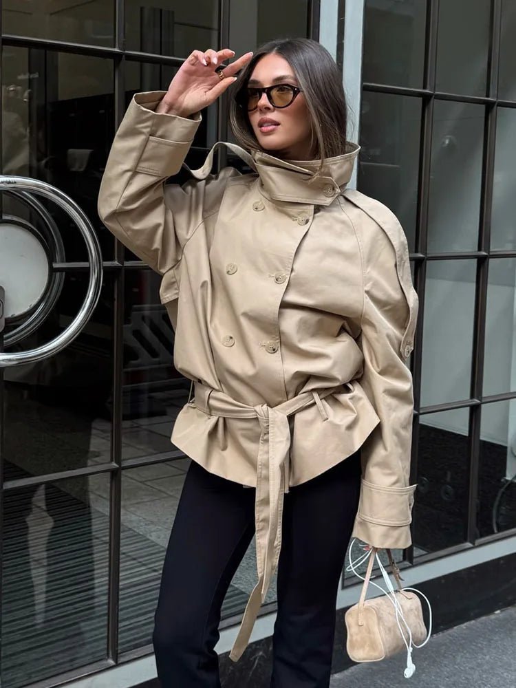 SOKYND Katie High Neck Cropped Utility Trench JacketSOKYND-275415-L-OS-88855L