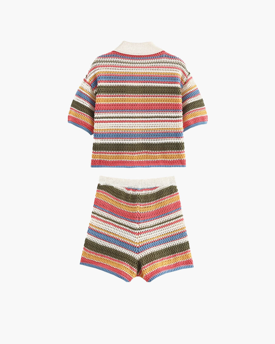 SOKYND Kerensa Striped Crochet Co-ord Set Matching SetsSOKYND-957655-TWI-M-75255TwilightM