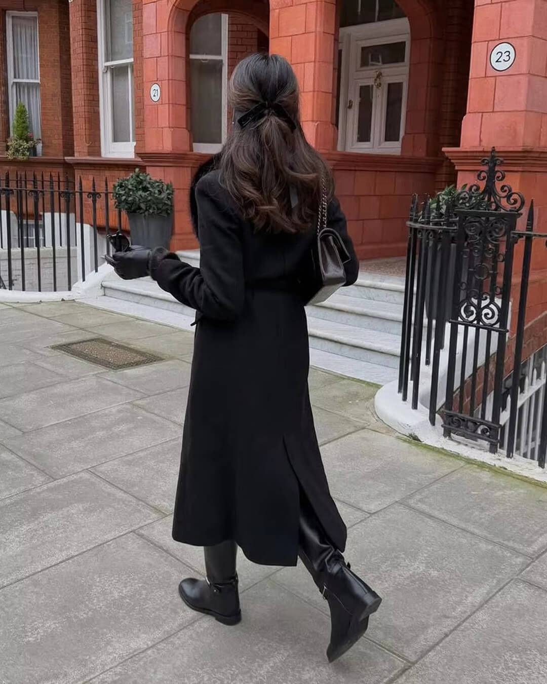 SOKYND Kirsty Faux Fur Collar Maxi Coat Coats & JacketsVt1767625273835803534BlackL